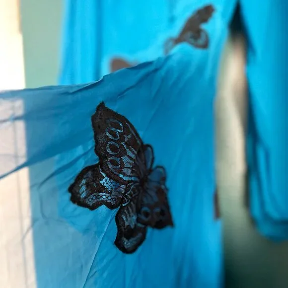 $2545 NWT Current Collection Agent Provocateur Aymee Silk Lace Kimono Robe Dress - Picture 7 of 14